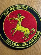 Embleem 301 SQN redskins Gilze-Rijen AB, Verzamelen, Militaria | Algemeen, Verzenden, Luchtmacht, Nederland, Embleem of Badge