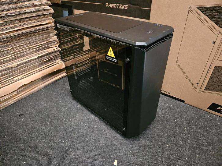 Phanteks Eclipse P400 tempered glass ph-ec416pstg_bk zwart, Computers en Software, Computerbehuizingen, Nieuw, Ophalen of Verzenden