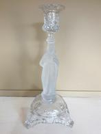 Glazen kandelaar (gesatineerd) Maria, Ophalen of Verzenden, Glas
