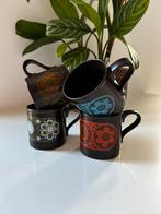 4 vintage mokken Kiln craft England. Staffordshire retro mok, Verzamelen, Retro, Ophalen of Verzenden, Huis en Inrichting