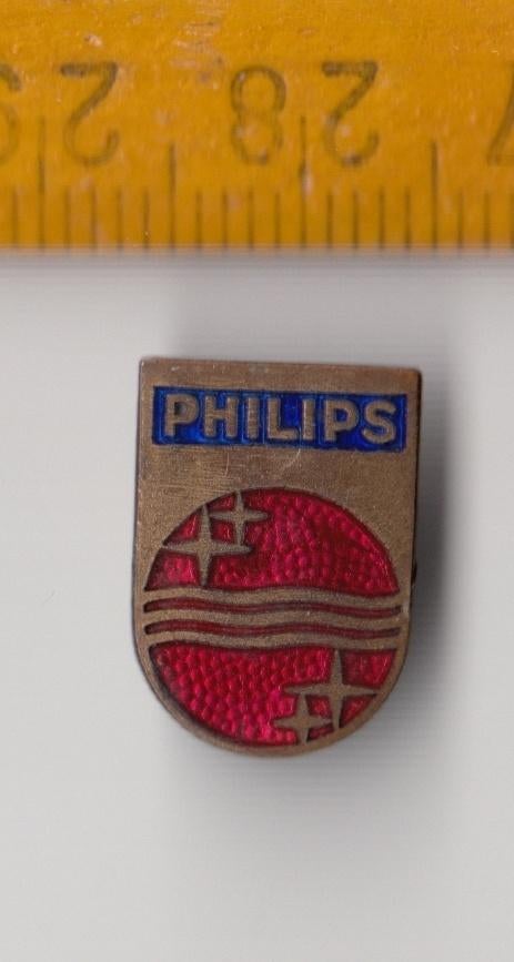 Philips logo Radio embleem schildje Emaille C, Ophalen of Verzenden