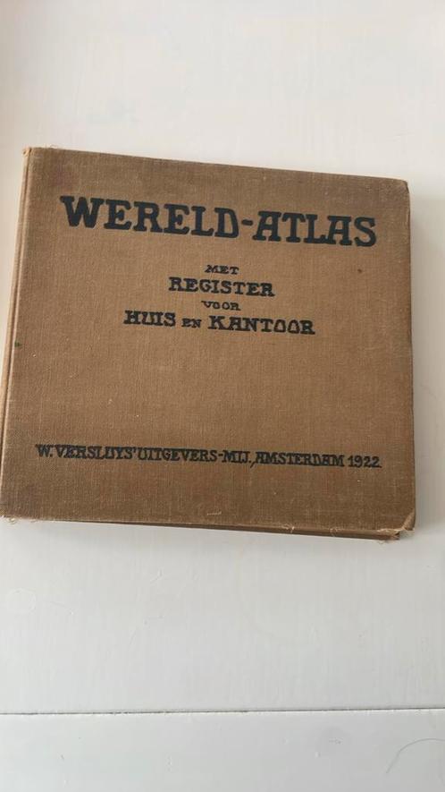 Wereld Atlas 1923, Boeken, Atlassen en Landkaarten, Wereld, 1800 tot 2000, Ophalen of Verzenden