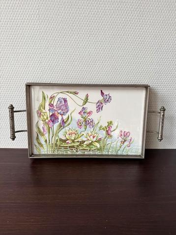 Antieke Art Nouveau Villeroy en Boch Tegel Dienblad beschikbaar voor biedingen