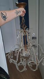 Elegante kandelaar met kristallen details, Huis en Inrichting, Lampen | Kroonluchters, Ophalen of Verzenden, Gebruikt, Glas, Klassiek