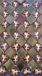 Antieke tegeltjes uit Frankrijk, ca. 1m2, Doe-het-zelf en Verbouw, Tegels, Gebruikt, Minder dan 20 cm, Minder dan 5 m², Wandtegels