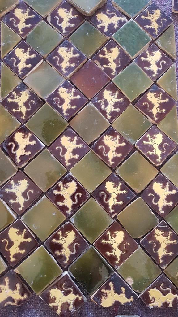 Antieke tegeltjes uit Frankrijk, ca. 1m2, Doe-het-zelf en Verbouw, Tegels, Gebruikt, Wandtegels, Keramiek, Minder dan 20 cm, Minder dan 20 cm