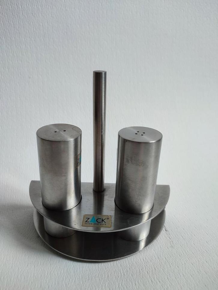 ZACK RVS Peper & Zout zoutstel zoutvaatje pepper & salt, Huis en Inrichting, Keuken | Keukenbenodigdheden, Gebruikt, Ophalen of Verzenden