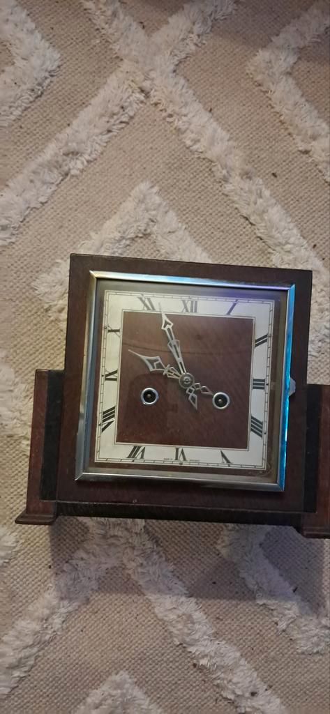 Antieke Tafelklok - Jaren '30, Antiek en Kunst, Antiek | Klokken, Ophalen of Verzenden