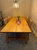 Eettafel met 6 Stoelen – Hout - Landelijke Stijl, Huis en Inrichting, Tafels | Eettafels, Ophalen, Paraiso, 200 cm of meer, 50 tot 100 cm
