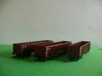 Marklin open goederenwagons 3 stuks, Gebruikt, Gelijkstroom, Wagon, Ophalen of Verzenden