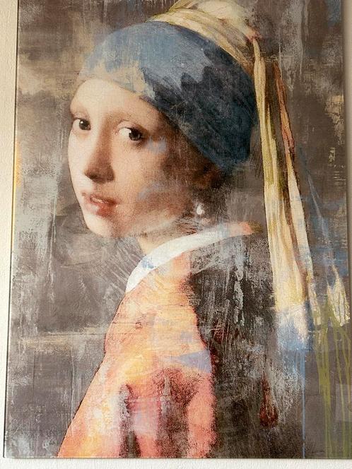Meisje met de Parel - Glasplaat Reproductie 70x110cm, Antiek en Kunst, Kunst | Schilderijen | Klassiek, Ophalen