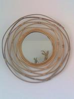 Bamboe spiegel boho style naturel creatieve vorm, Huis en Inrichting, Woonaccessoires | Spiegels, Ophalen, Minder dan 50 cm, Gebruikt