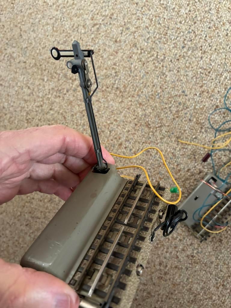 Marklin HO 7039 hoofd armsein met 1 vleugel op 3100 bedding, Hobby en Vrije tijd, Modeltreinen | H0, Wisselstroom, Gebruikt, Overige typen