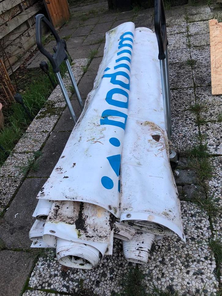 Dik PVC Zeil / Banner - Gebruikt voor Tentoonstellingen, Doe-het-zelf en Verbouw, Zeil en Folie, Gebruikt, Zeil, 15 m² of meer