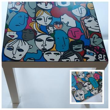 Ikea Beckmans design tafeltje collectors item Faces beschikbaar voor biedingen