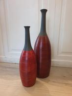 2 mooie vazen rood/ grijs, Huis en Inrichting, Woonaccessoires | Vazen, Onbekend, Ophalen of Verzenden, Onbekend, Onbekend