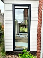 Houten raamkozijn 82,5x230 cm | antraciet en dubbel glas, Doe-het-zelf en Verbouw, Glas en Ramen, Ophalen, Gevelraam of Ruit, Gebruikt