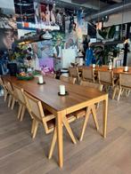 1 x set eettafel met “thonet” stoelen - 8 stoelen per tafel, Ophalen, Eikenhout, 200 cm of meer, 50 tot 100 cm