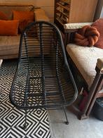 Eetkamerstoelen 6 zwart rotan, Huis en Inrichting, Stoelen, Gebruikt, Zwart, Riet of Rotan, Ophalen of Verzenden