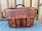 *Ruitertassen* Original schitterende Vintage Boekentas!, Sieraden, Tassen en Uiterlijk, Tassen | Schooltassen, Bruin, Aktetas of Boekentas