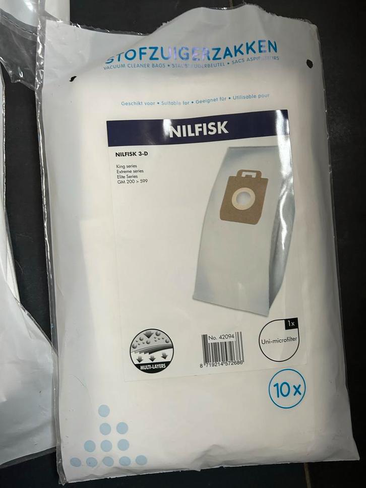 Nilfisk Stofzuigerzakken - 25 Stuks, Witgoed en Apparatuur, Stofzuigers, Nieuw, Ophalen of Verzenden