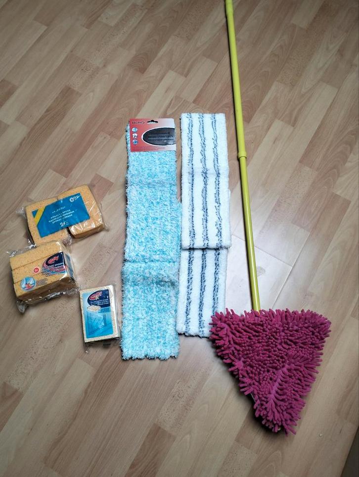 Mop, dweilen en sponzen set, Huis en Inrichting, Schoonmaakartikelen, Mop of Dweil, Ophalen of Verzenden