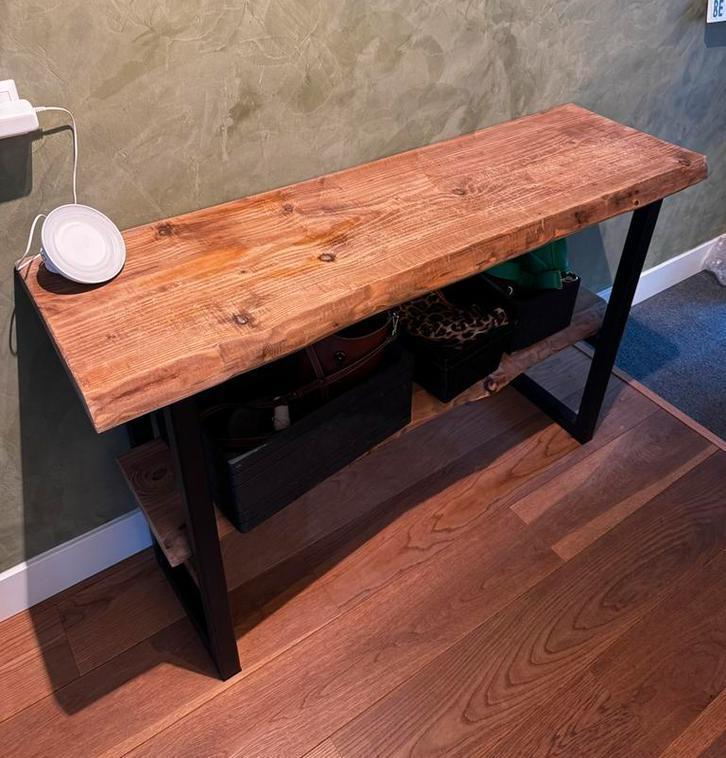 Bijtafel, Huis en Inrichting, Tafels | Sidetables, Zo goed als nieuw, 25 tot 50 cm, 100 tot 150 cm, Rechthoekig, Ophalen