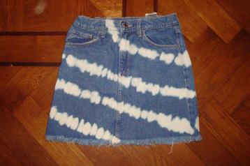 &Denim spijker rokje rok, jeans blauw wit tie-dye, maat 152 beschikbaar voor biedingen