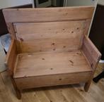 Houten bank, Huis en Inrichting, Banken | Bankstellen, Ophalen, Gebruikt, Minder dan 75 cm, Oud grenen