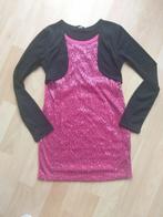 roze pailletten jurk met bolero eraan vast, Kinderen en Baby's, Kinderkleding | Maat 134, Ophalen of Verzenden, Zo goed als nieuw