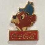 Vintage 1986 Coca-Cola SHERLOCK RAT MR. TOAD'S ADVENTURE Pin, Ophalen of Verzenden, Zo goed als nieuw, Merk, Speldje of Pin