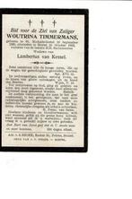St Michielsgestel   - Boxtel  Woutera Timmermans, Verzenden, Bidprentje