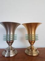 Partij messing vernikkeld tafellamp hanglamp wandlamp, Ophalen of Verzenden, Glas, Minder dan 50 cm