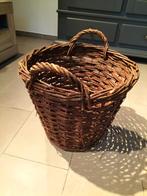 Grote rieten mand, houtmand, aardappel mand., Huis en Inrichting, Woonaccessoires | Schalen en Manden, Ophalen, Gebruikt, Rond