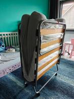 Foldable single bed with new mattress and bedding, Huis en Inrichting, Ophalen, 90 cm, Eenpersoons, Zo goed als nieuw