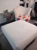 1 persoons bankje met een hocker, Gebruikt, Tweepersoons, 75 tot 100 cm, Ophalen of Verzenden