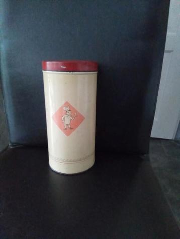 Oud bolletje beschuit blik, bewaarbus beschikbaar voor biedingen