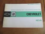 Instructieboek Chevrolet Nova 1971, Auto diversen, Ophalen of Verzenden