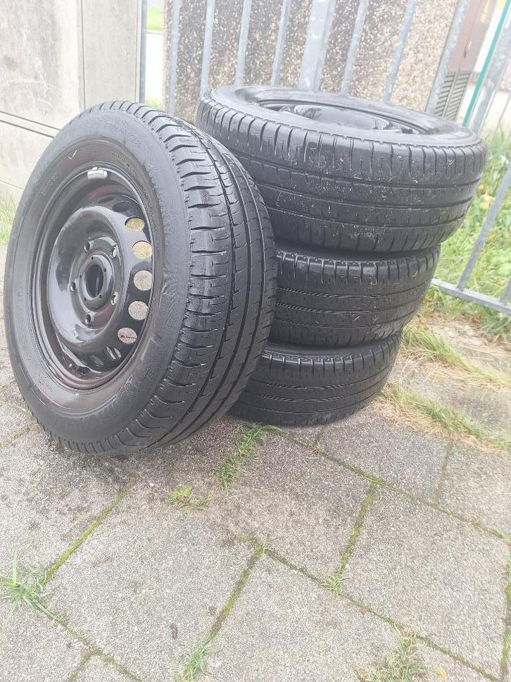 Orginele wielen met stalen 16" velgen Ford Transit, Auto-onderdelen, Banden en Velgen, Velg(en), Zomerbanden, 16 inch, 235 mm
