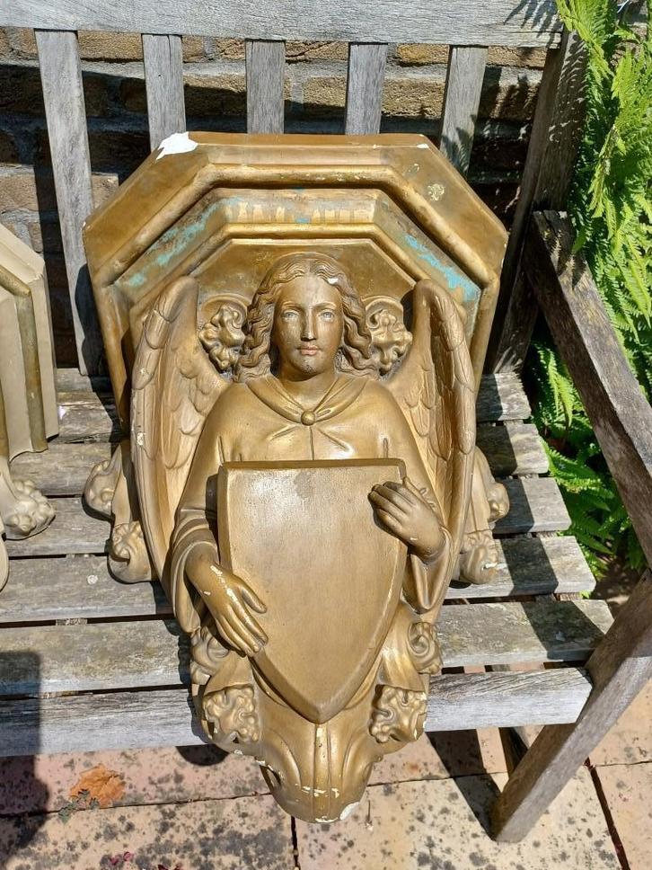 Console uit kerk Heiligen Beeld Bescherm Engel Neo Gotisch, Antiek en Kunst, Antiek | Religie, Ophalen