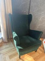 IKEA Strandmon oorfauteuil + voetenbank, Huis en Inrichting, Fauteuils, Ophalen, Gebruikt, 75 tot 100 cm, 50 tot 75 cm