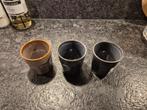 Siaki mokjes 3 stuks, Ophalen of Verzenden, Aardewerk, Overige stijlen, Kop(pen) en/of Schotel(s)