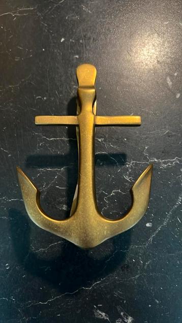 Zware vintage bronzen deurklopper 20e eeuw - ankerpatroon beschikbaar voor biedingen