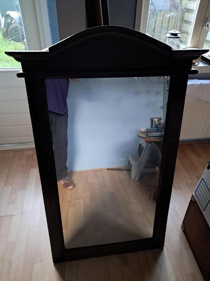 Oude Spiegel, Huis en Inrichting, Woonaccessoires | Spiegels, Gebruikt, 75 tot 100 cm, 100 tot 150 cm, Rechthoekig, Ophalen