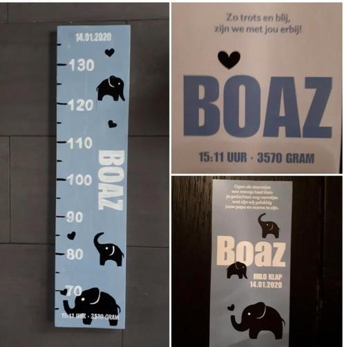Uniek kraamcadeau Meetlat-meetplank nav geboortekaartje, Kinderen en Baby's, Kraamcadeaus en Geboorteborden, Nieuw, Ophalen of Verzenden
