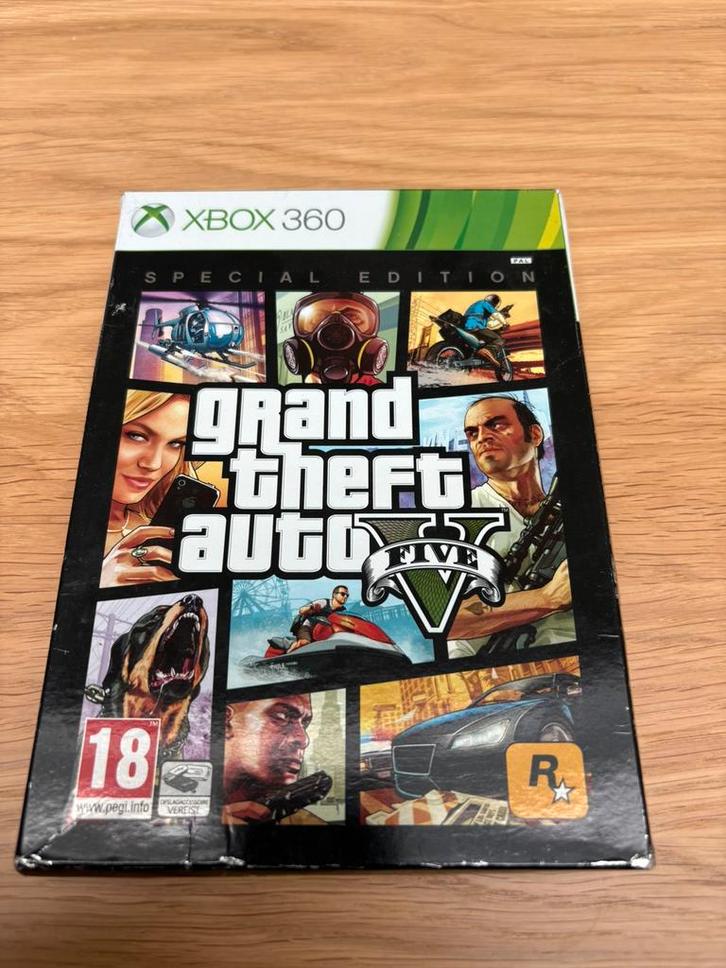 Grand Theft Auto V - Special Edition Xbox 360 - Steelcase, Spelcomputers en Games, Games | Xbox 360, Zo goed als nieuw, Avontuur en Actie
