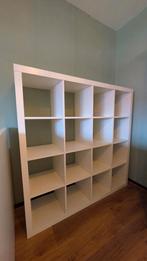 Ikea kallax kast, wit, 16 vakken met manden en opbergbakken, Huis en Inrichting, Ophalen, Gebruikt, 100 tot 150 cm, 100 tot 150 cm