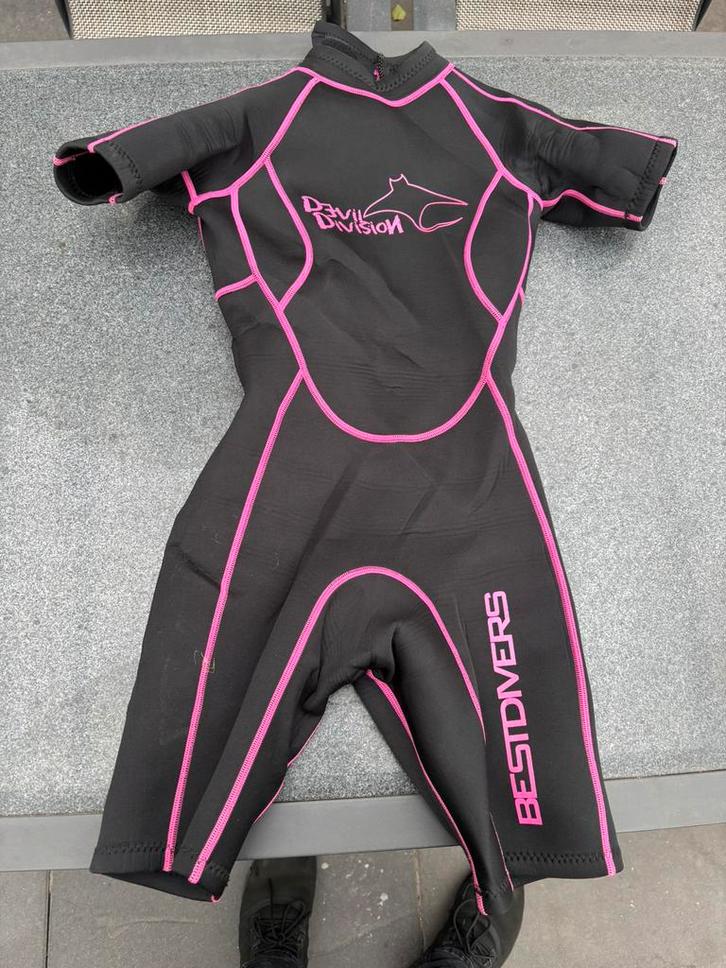 BestDivers Devil Division shorty duikpak – maat XS, Watersport en Boten, Duiken, Duikpak, Ophalen of Verzenden