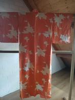 Traditionele Japanse Kimono orange white flower, Ophalen of Verzenden