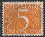 Nederland 1946 465 Cijfer 5c, Gest, Postzegels en Munten, Ophalen of Verzenden, Na 1940, Gestempeld